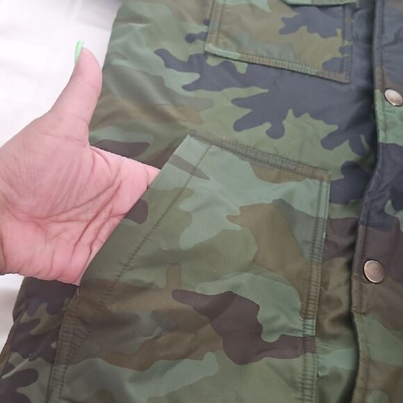 Crewcuts Green and Brown Puffer Jacket with Hood - Picture 13 of 16